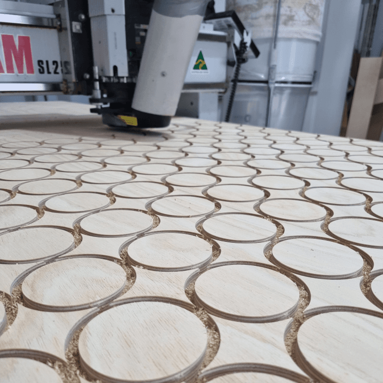 Circular pattern CNC cut